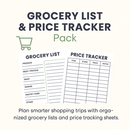 Grocery List & Price Tracker Pack