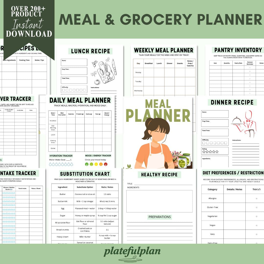 All-in-one Meal & Grocery Planner
