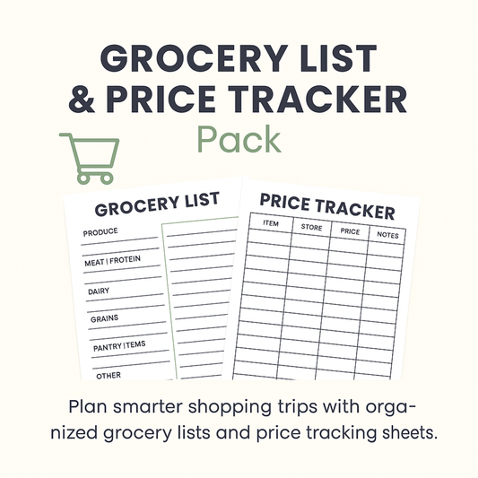 Grocery List & Price Tracker Pack