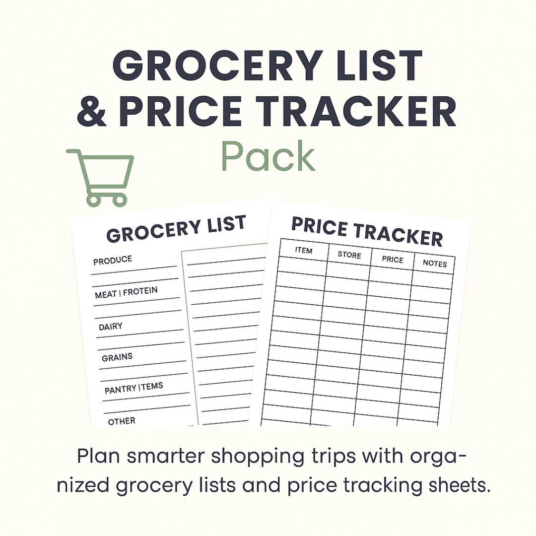 Grocery List & Price Tracker Pack